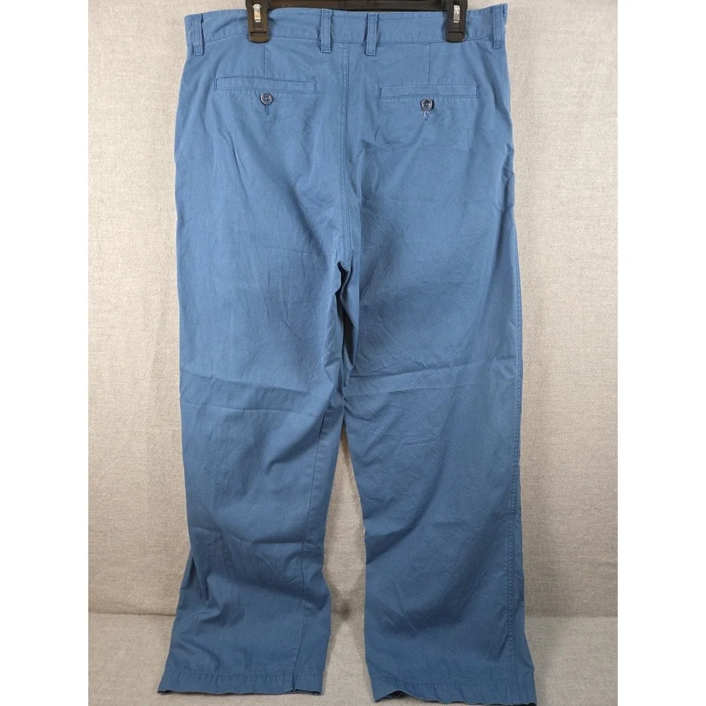 Banana Republic‎ Vintage 2001 Chino Pants 36x30 Royal Blue Wide Leg Button Fly
